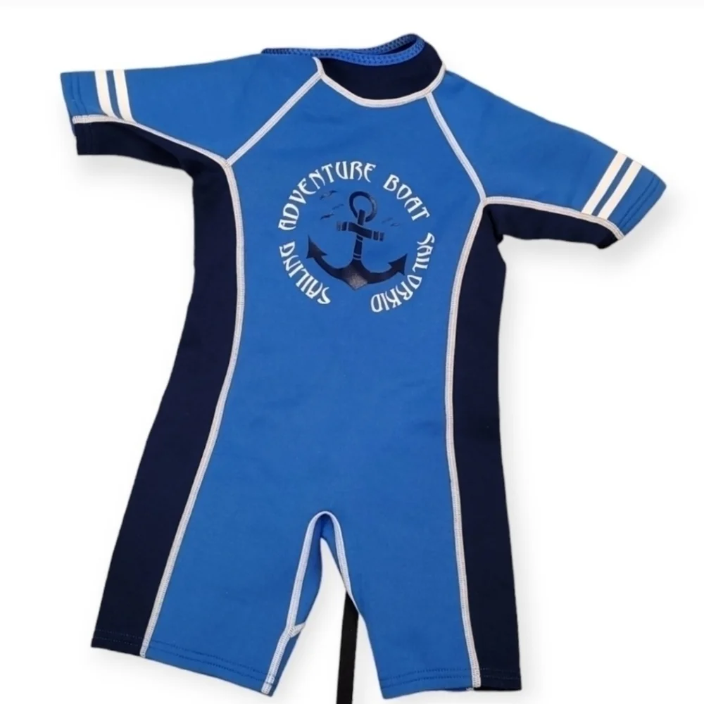 Sun Protection Kids Blue Wet Suit Size 4